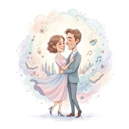 การ์ตูนคู่รักที่ทำออกมาได้อย่างมีสไตล์