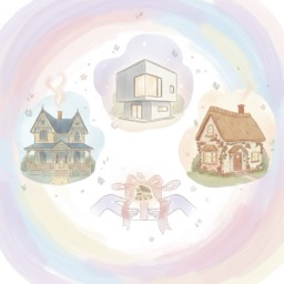 ภาพวาดบ้านสุดชิคเป็นของขวัญขึ้นบ้านใหม่